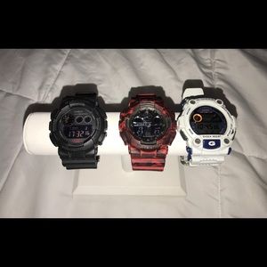 3 G-Shock watches (sold separately)